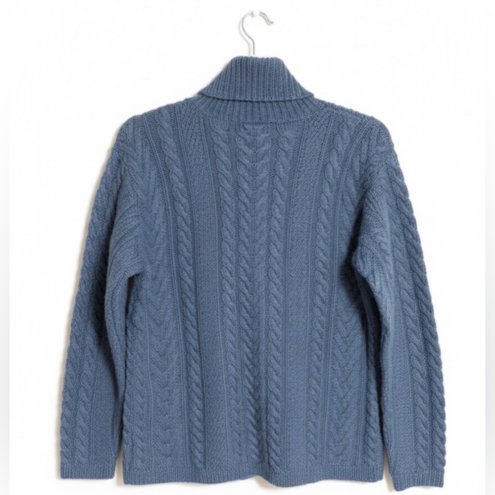 Ralph Lauren 100% Wool Turtleneck Sweater in Blue - Picture 2 of 4